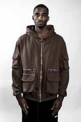 COFFEE BROWN MILITARY FRONTZIP