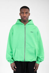 Favela Clothing Streetwear Zip Hoodie in Green
