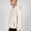 Side View of Oatmeal coloured Frontzip Hoodie by Favela Clothing