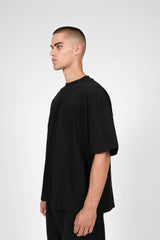RIBCAGE PUNCHED TEE BLACK T-SHIRT