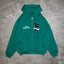 F TERRY FOREST GREEN FRONT ZIP 