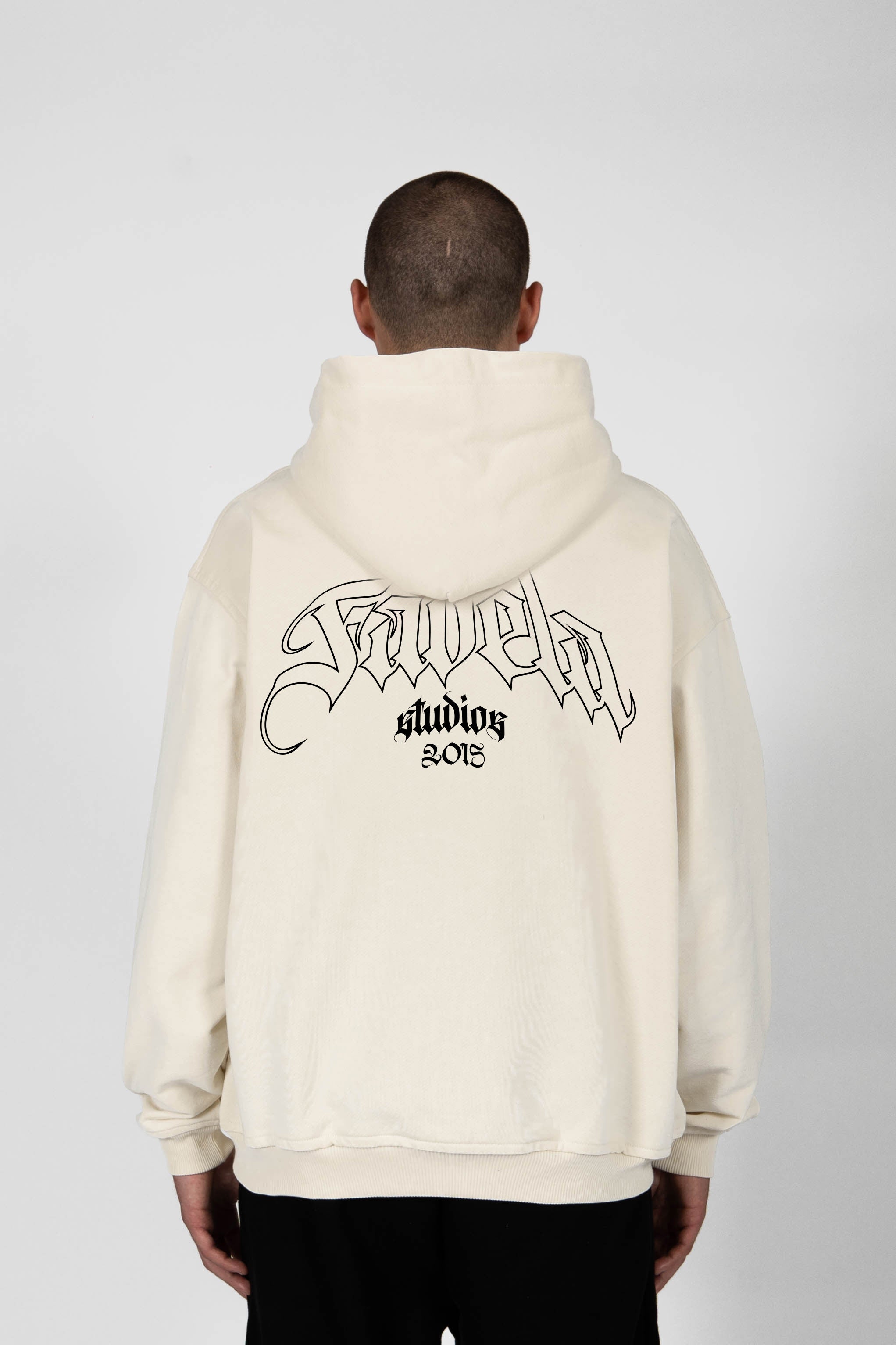 OUTLINE VANILLA / OFF WHITE SNAP BUTTON HOODIE