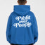 PROFIT OVER PEOPLE WHITE OCEAN SNAP BUTTON HOODIE