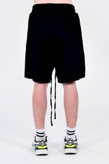 BLACK PLISSEE SHORTS