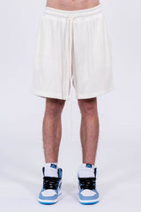 OFF WHITE PLISSEE SHORTS