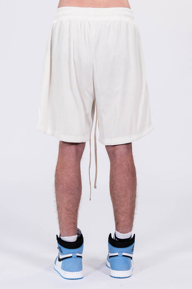 OFF WHITE PLEATED SHORTS