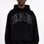 FAV FROTTEE BLACK SNAP BUTTON HOODIE